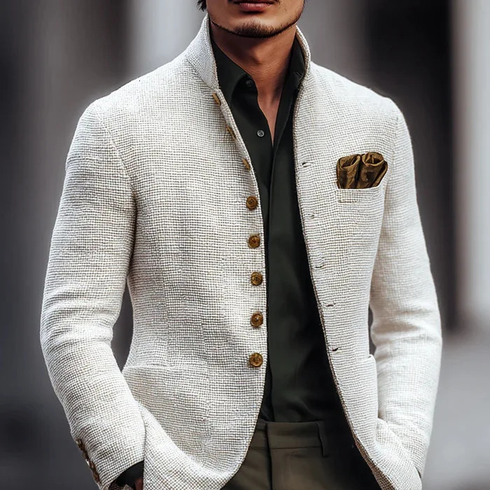 Autumn Winter Men's Jacket Suit Casual Retro Fashion Men's Suit Jacket 261015