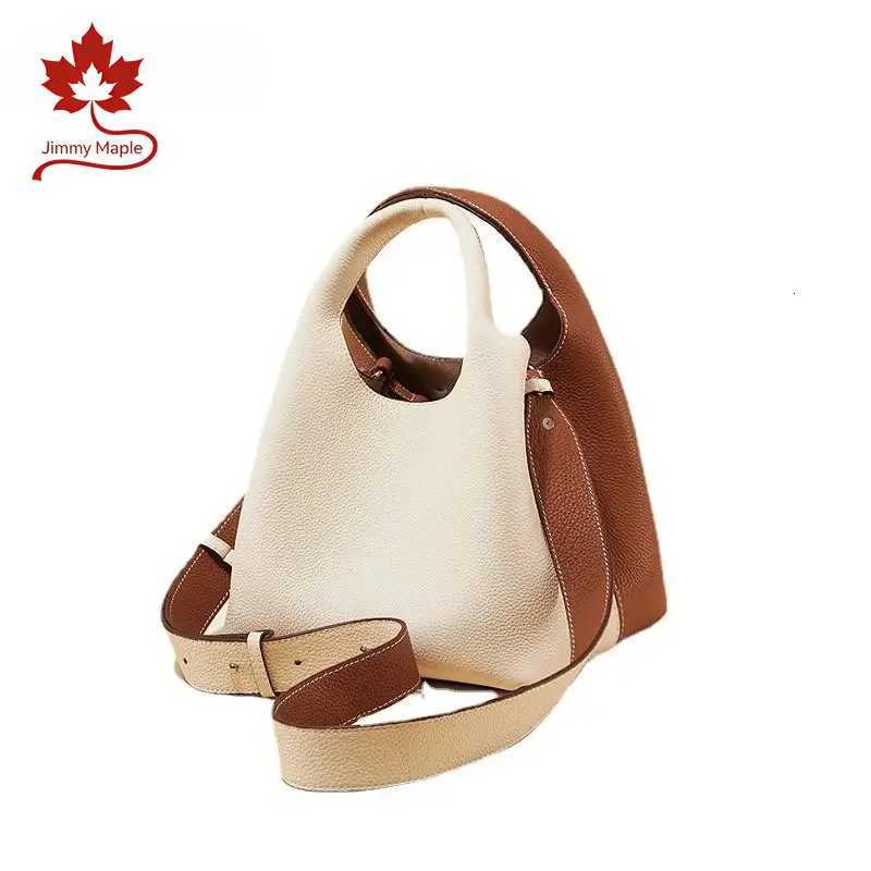 Evening Bags Korean Style Hit-color Designer Thick Cowhide Leather Women's Shouder Bag High Quality Blue Ladies Commuter Crossbody Bag H261016