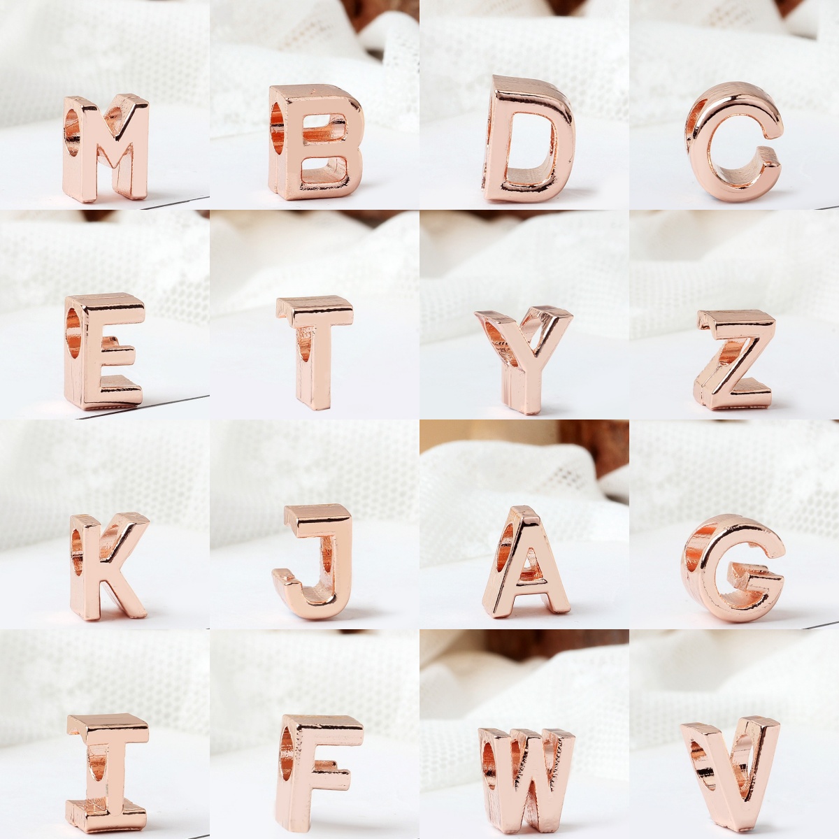 jewelry woman designer Charms rose gold 26 English letter Charm pendant beads high quality luxury for women Charms fit bracelets necklaces Christmas