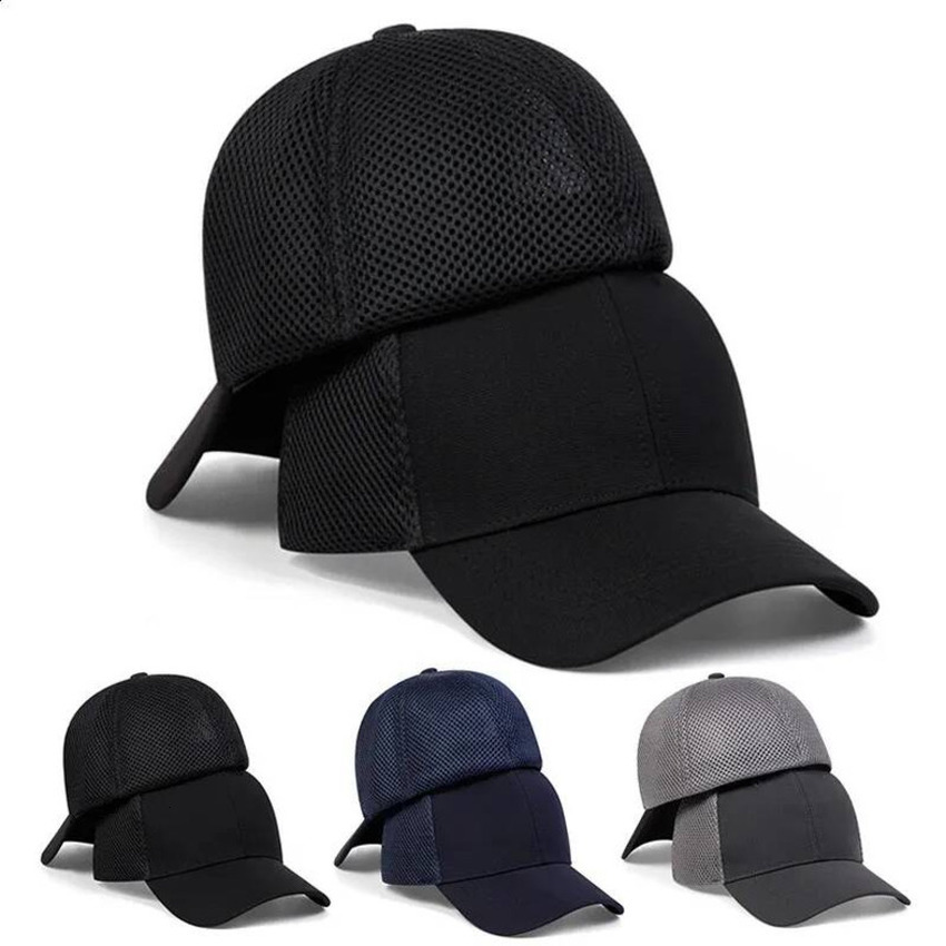 Ball Cap Summer Breathable Stretch Hats Fitted Solid Color Baseball Outdoor Sports Golf Caps For Women Men duckbill Hip Hop Gorras Baseball ss1