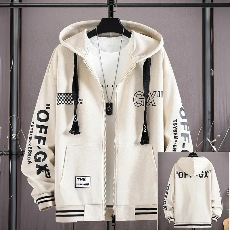 S3XL Black Oversized Hooded Jacket Mens Baseball Autumn Winter High Quality Cotton Hoodie Top Harajuku Clothing 261016