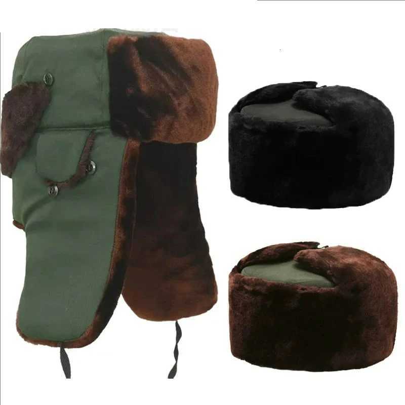 Trapper Hats Outdoors Thick Bomber Hat Windproof Ear Protection Ushanka Fur Hat Warm Casual Winter Cap for Men Women DadT261017