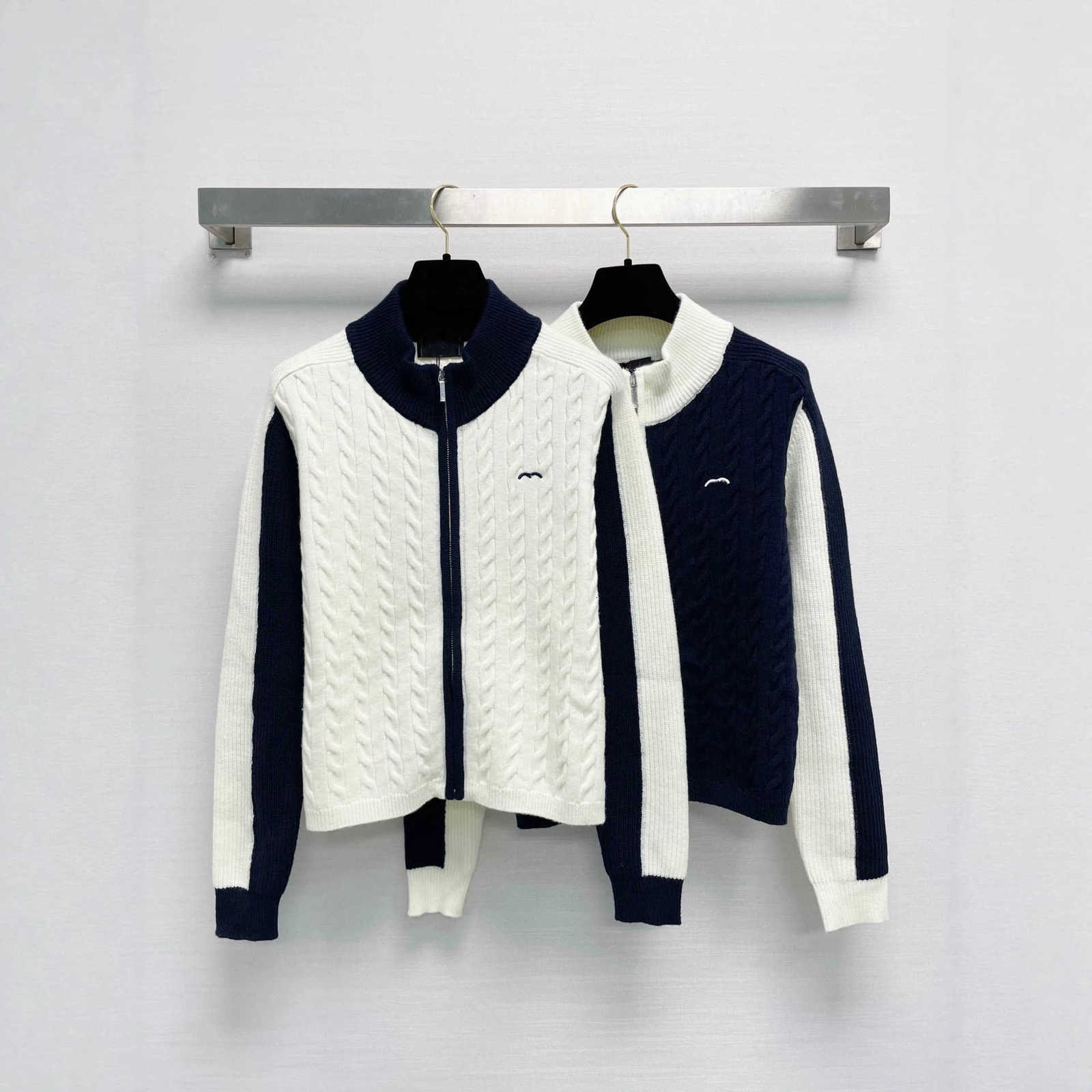 Womens Sweaters Designer women designer clothes colorblocked twistedknit doubleC embroidered knitted cardigan sweater new autumnwinter 2026
