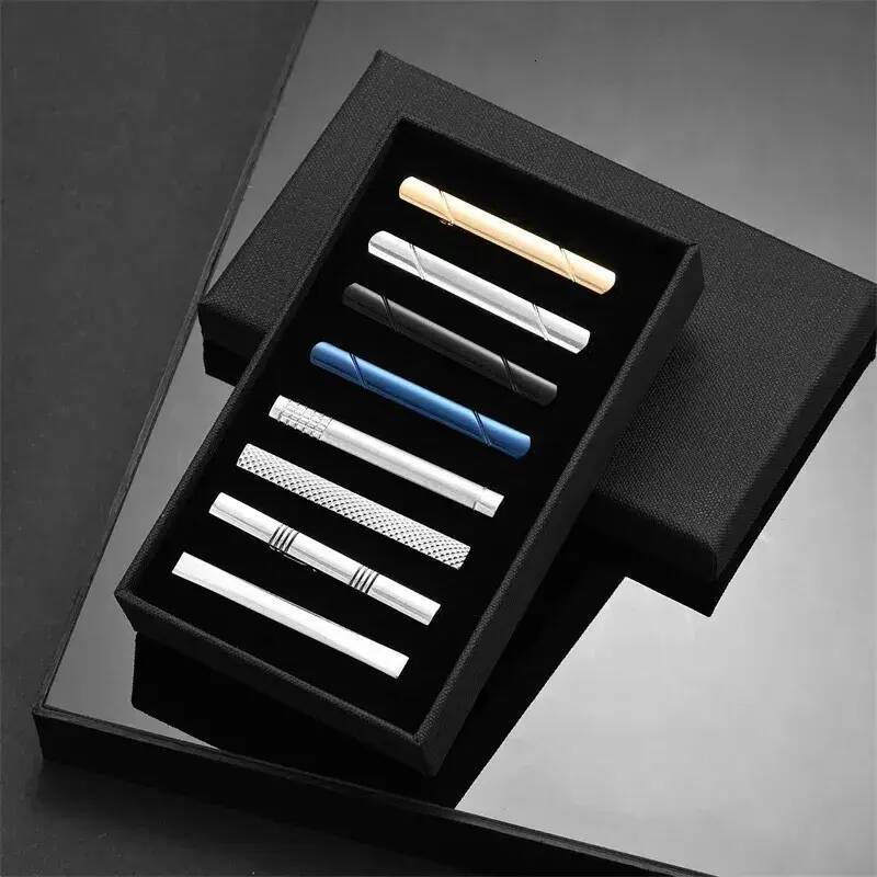 Cufflink 7810 Piece Tie Clip pair Set With Gift Box Wedding Guest Metal Mens Shirt Cufflinks Y Jewelry Bullet Ba