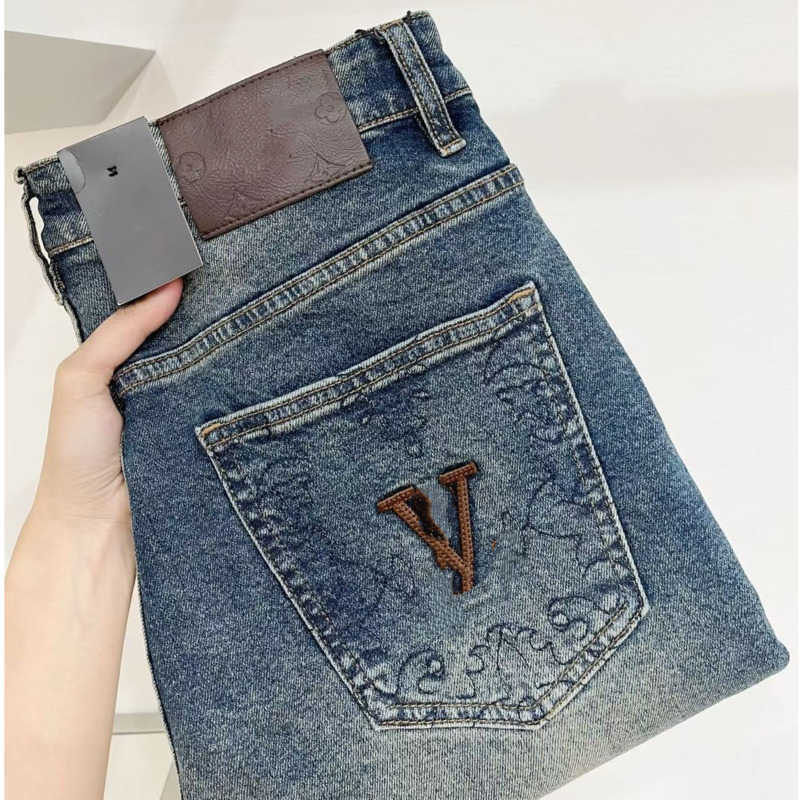 Men's Jeans designer Jeans jeans,retro style trouser Fashion Summer New Style Washed Casual Denim Jeans 5F0Y