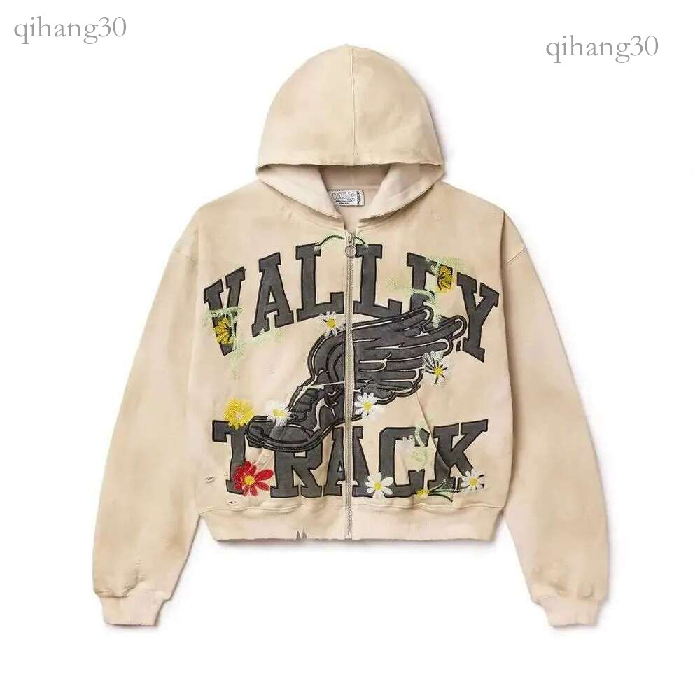 Vale Dream Hoodie Hip Hop Men Designer Jacket Gothic Style Y2k Couple Sweatshirt Full Zipper Loose And Soft Cotton Retro Camouflage Print Zipper Val