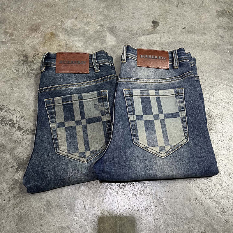 26fw luxury Designer Jeans Men's Straight Leg Casual fashion Denim Pants slim fit Trousers High Quality brands elasticity skinny jean Knight bb
