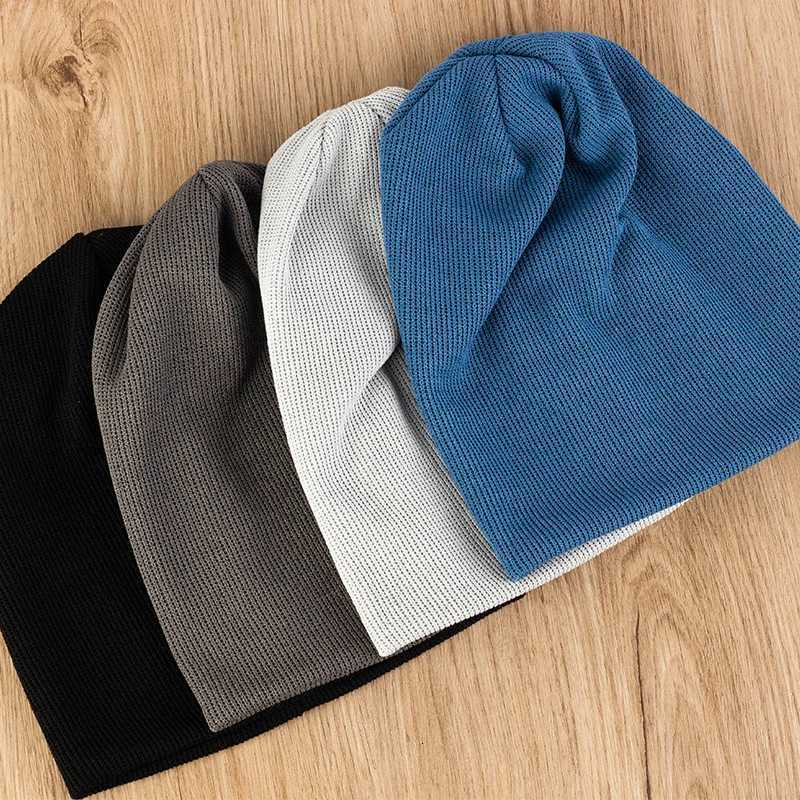 Beanie/Skull Caps Women Fashion Cotton Spring Autumn Beanie Solid Color Warm Knitted Hip-Hop Hat Unisex Outdoor Crochet Knit Baggy Bonnet capT261017
