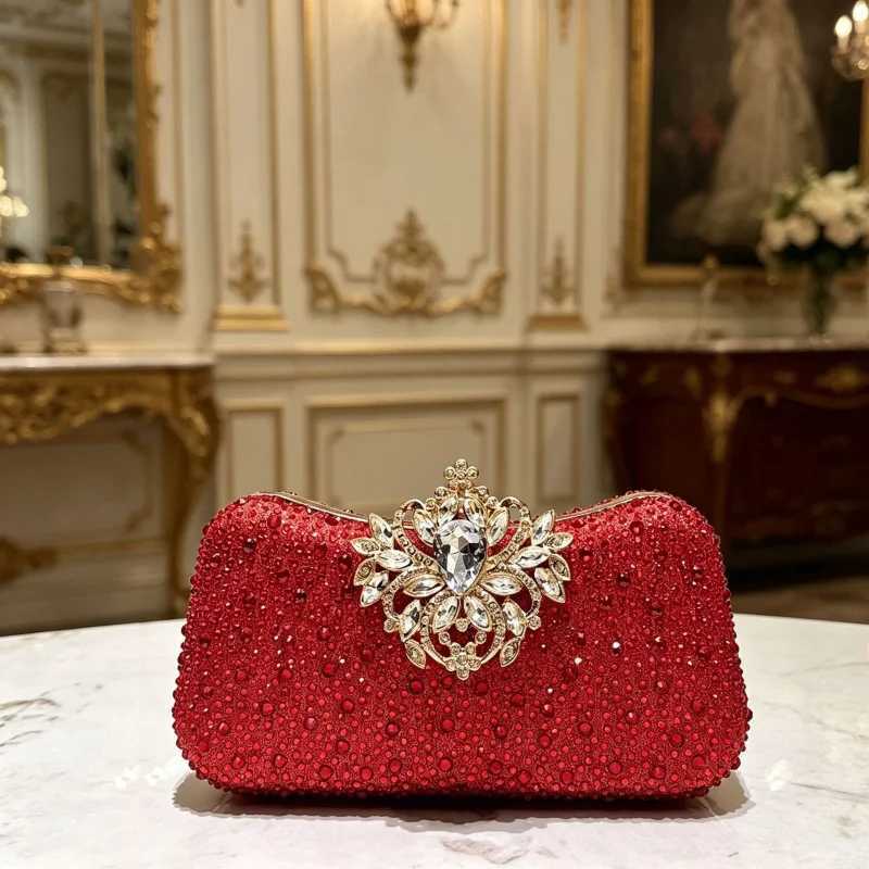 Evening Bags Luxurious Rhinestone Elegant Rhinestone Clasp Clutch Bag Women's Fashionable Elegant Evening Clutch Bag H261016