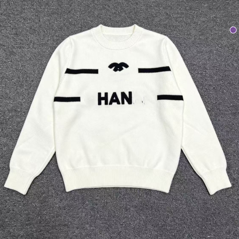 Womens Designers Sweaters Women Knitwear Knit Crow Neck Sweater Ladies Pullover Letter Long Sleeve Clothing Oversized Sweaters Knitwear Autumn winte