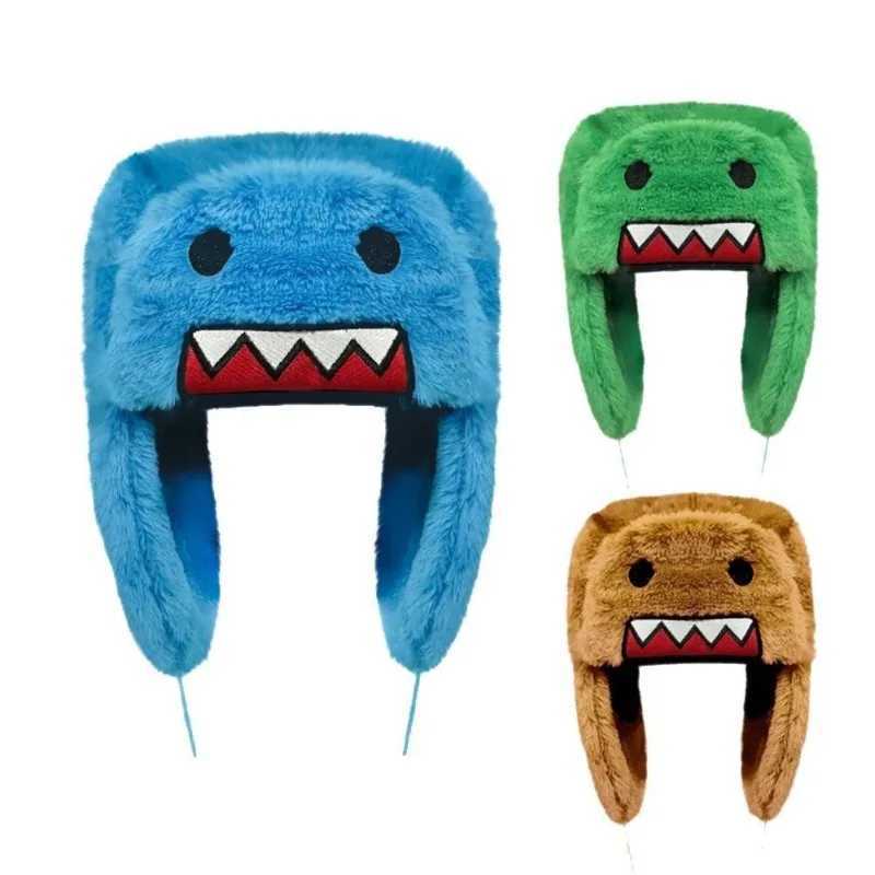 Trapper Hats Cartoon Plush Trapper Hat for Men Women Cute Monster Earflap Hat Winter Windproof Warm Faux Fur Trooper HatT261017
