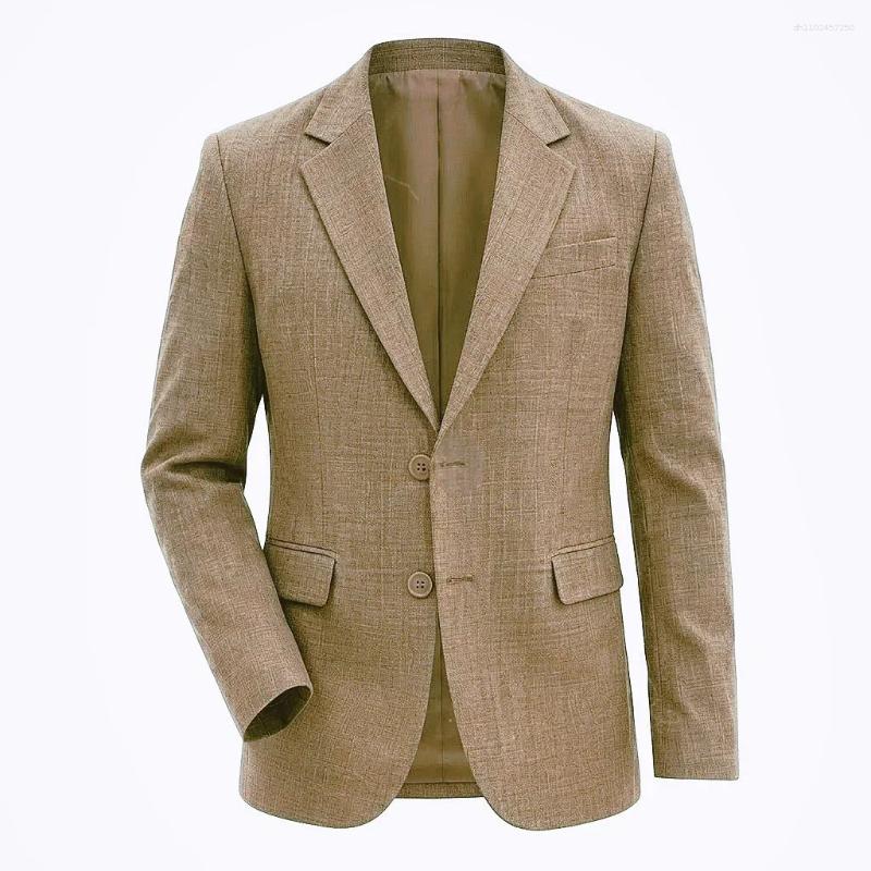 Men Coat Lapel Blazers Single Breasted Full Sleeve Y2k Streetwear Evening Work Casual Slim Fit Jacket Autumn Winter