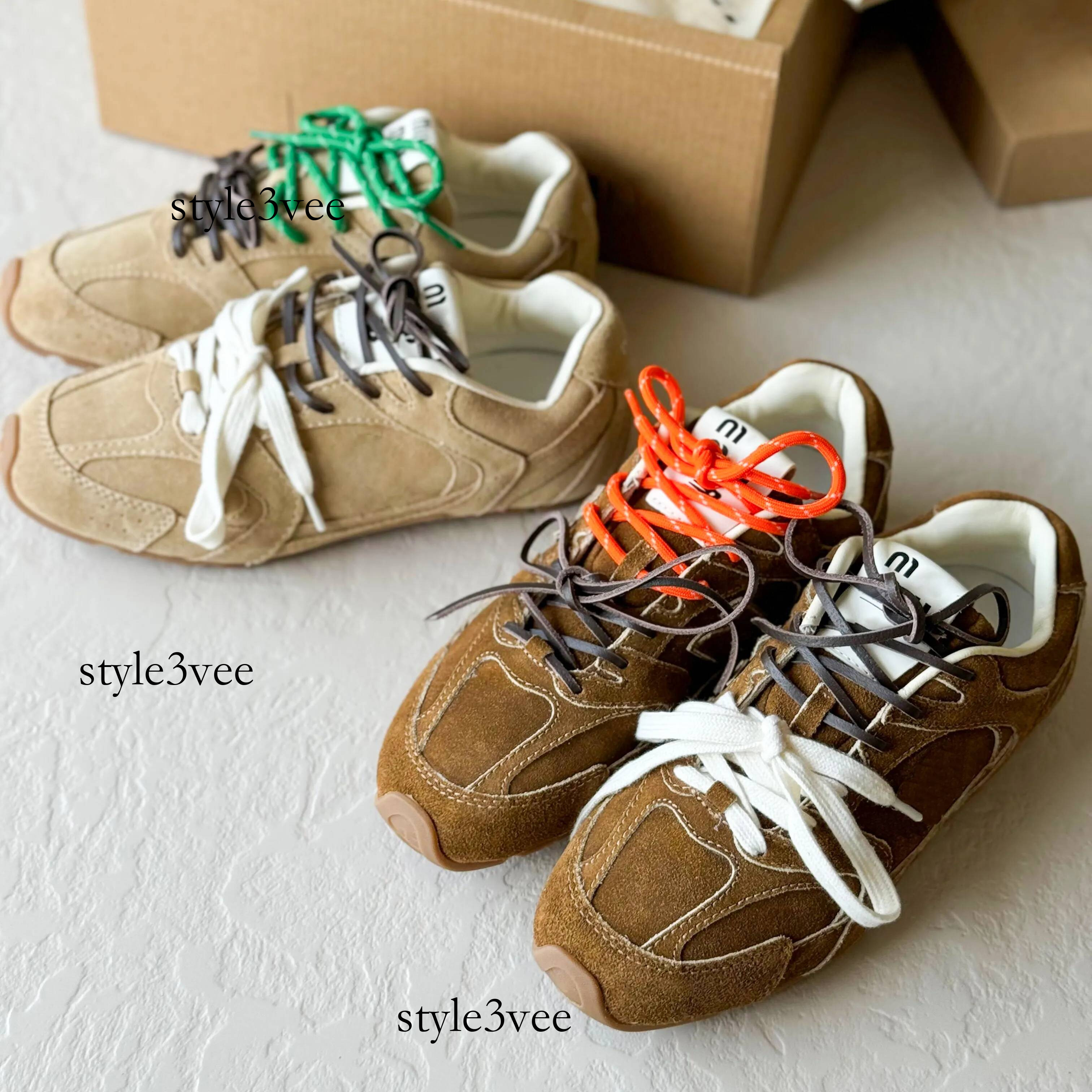 mius shoes Suede leather Wear dirty Designer trainer shoe sliver fashion mesh sneaker sport run gym casual dress outdoor Luxury tennis shoes loafer