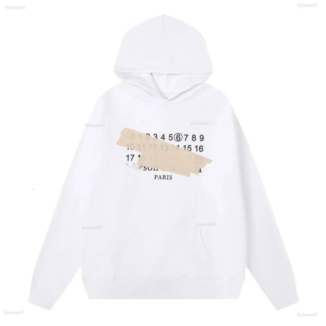 Designer Brand Men Sweatshirt High Street Hiphop Harajuku Rock Classic Digital Calendar Graphic Tee Margeilalies hoodie Hoodie e03 a72
