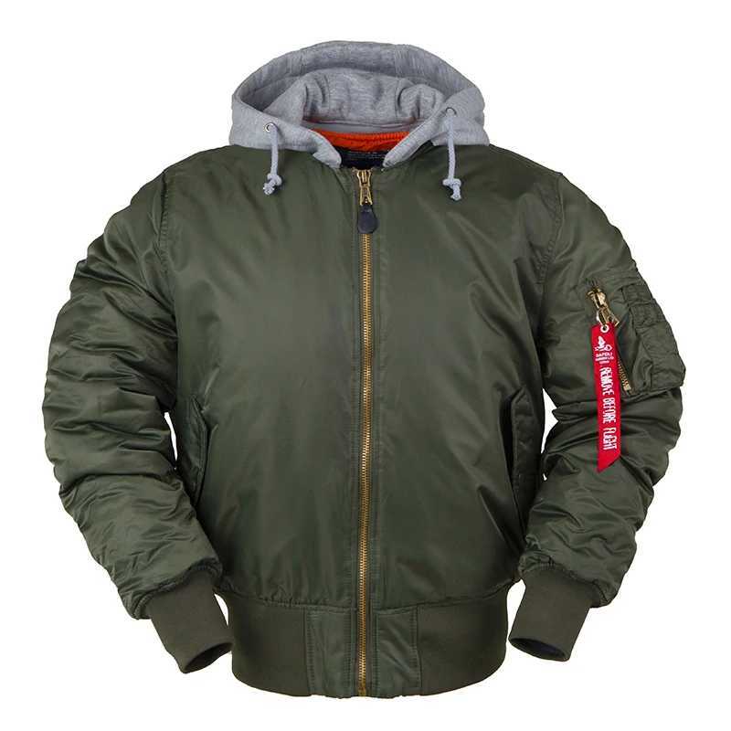 2025 aw winter bomber flight jacket MA-1 with hood streetwear clothes mens clothing hip hop baseball lettermanoversized varsity S261017YK21