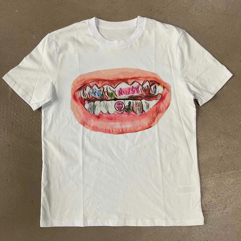 Summer Fashion Y2k Men Girl T Shirt Hip Hop Trends Short Sleeves Harajuku Leisure Retro High Street Oversized Print Top 261016