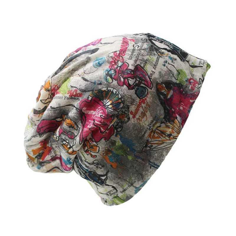 Beanie/Skull Caps New Fashion Women Summer Letter Hat Colors Female Floral Warm Hat Scarf Autumn Girl Spring Beanie Bonnet Dance BeaniesT261017