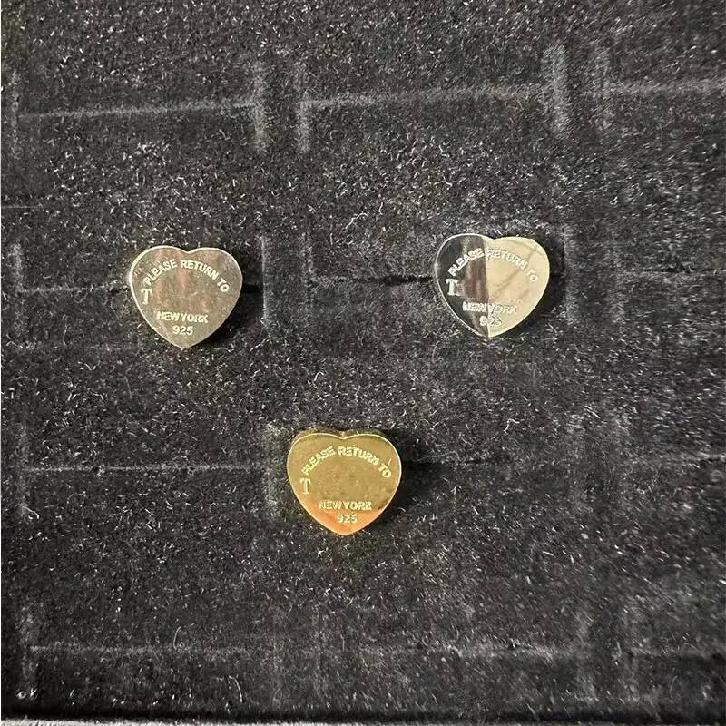 push back stud Stud Earring 2026 Top Quality 10Mm Earring Stud Gold Color Classic Style Women Studs Titanium Steel Fashion Heart Love Earrings Whole