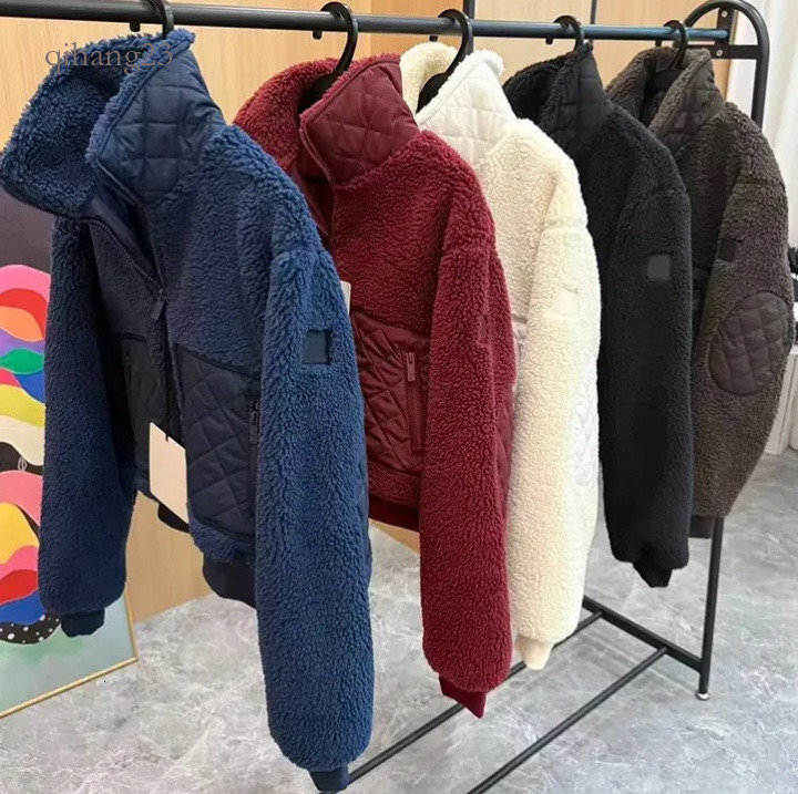 Alosetismly Fleece Lamb Sherpa Jackets Designer Soft Looped Cotton Hoodies Stand Collar Puffer Jacket Multiple Styles Warm Running Crop Tops Aloesui
