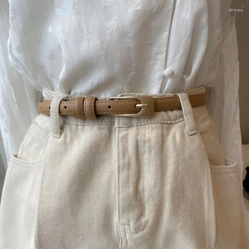 Simple Versatile Slim Belt For Women High-Quality PU Leather Perfect Casual Jeans Vintage