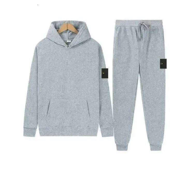 STONE JACKET Designer Mens Tracksuits Sweater Trousers Set Basketball Streetwear Sweatshirts Sports Suit Brand Letter Clothes Thick Hoodies hoodie