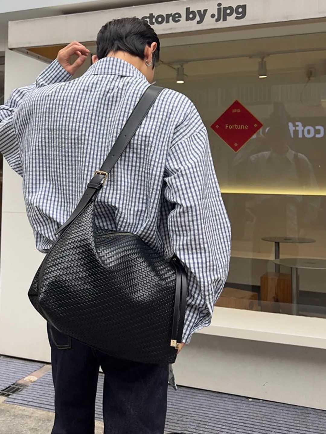 Designer Leather Woven Totes Crossbody NIN Bag Unisex Large Capacity Casual Shoder Bag for Cmuting And Daily Use J261016