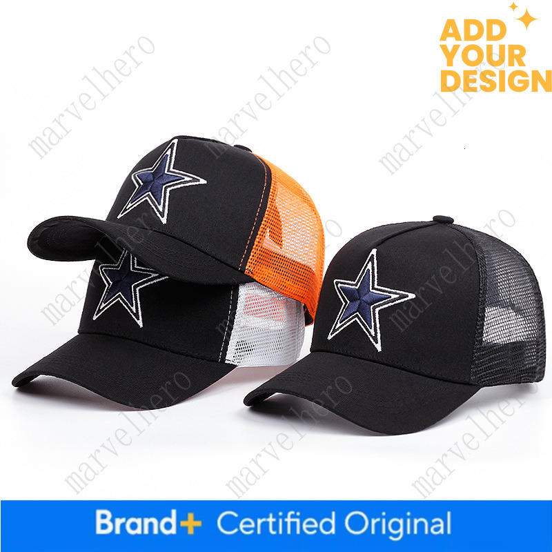 Popular Foreign Trade Product Five Pointed Star Embroidered Baseball Outdoor Sports Cap Cross Border Summer Sunshade Breathable Mesh Cap
