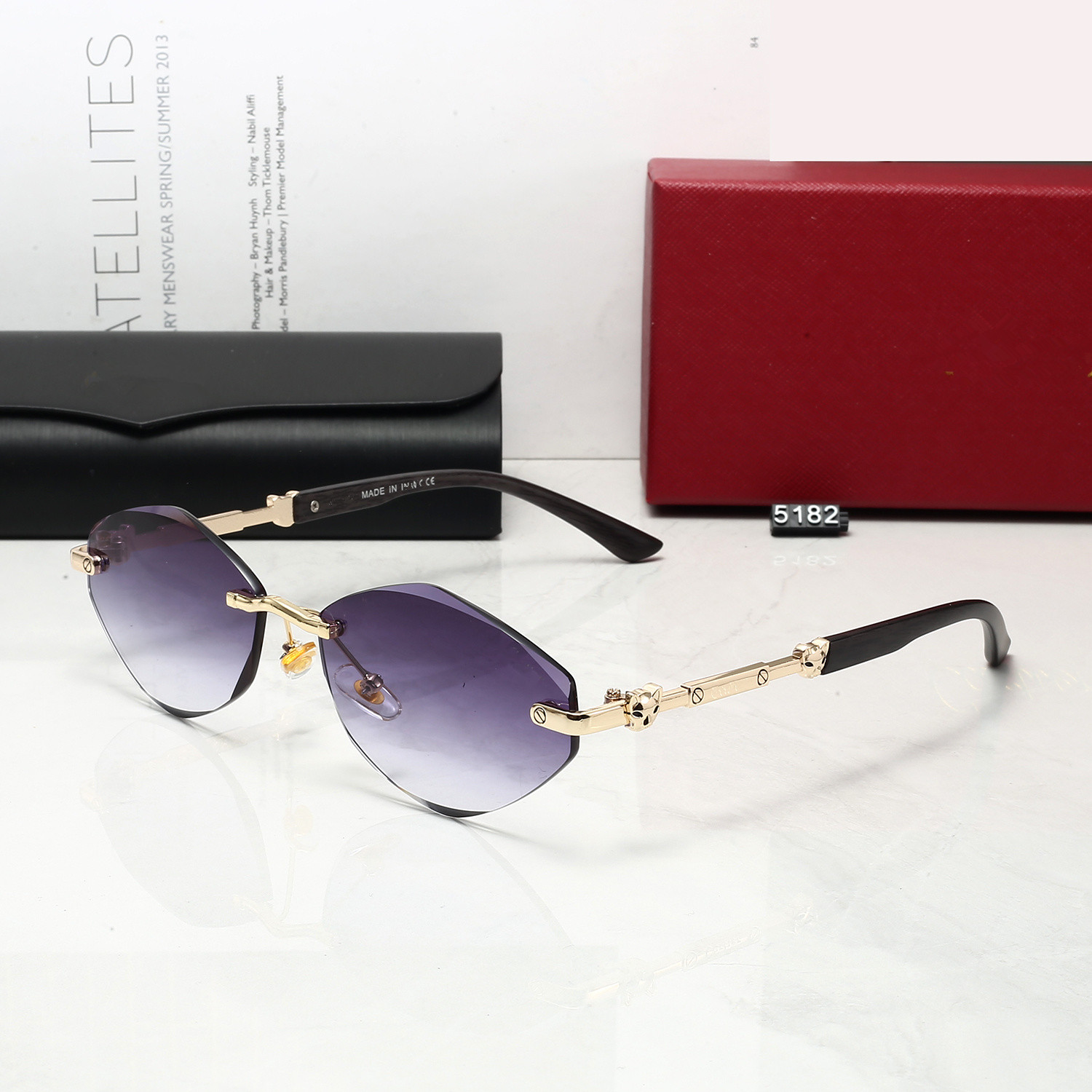 Designer Sunglasses For Woman Man Sunglasses UV400 Polarized Sunglass Classical Square Large Frame Sunglasses Luxury Brand Metal Frame Women Sunglas