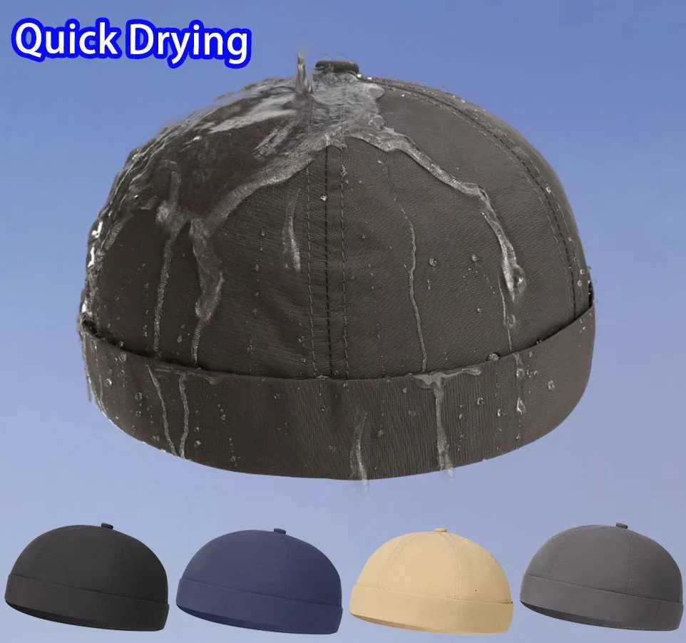 Beanie/Skull Caps Ultra-Light Summer Quick Dry Brimless Hat Beanie Mesh Beanie Docker Cap Sailor Rolled Cuff Harbour Hat Casual Hip Hop SkullcapT261