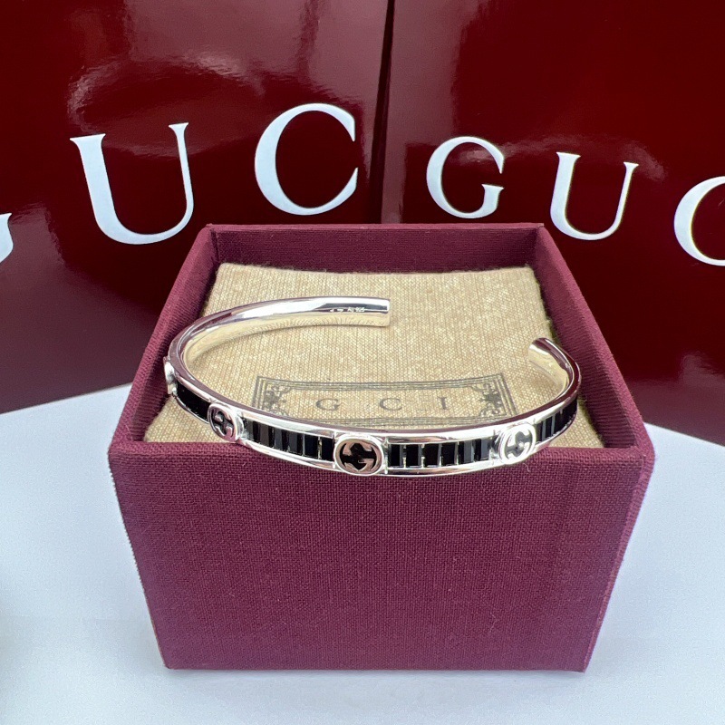 Designer Jewelry gg Bracelet s interlocking black nano square diamond enamel bracelet a classic stylish piece of Jewelry gg for both men and women