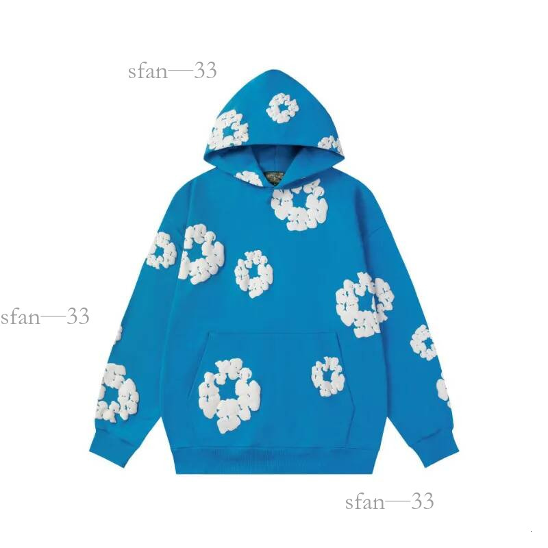 Desnim Hoodie Kapok Hoodie Foaming Print Hoodie Mens Sweat Suit Floral Hip Hop Sweatshirts Men And Women Classic Comfortable Hoodies Tearhoody 820 S