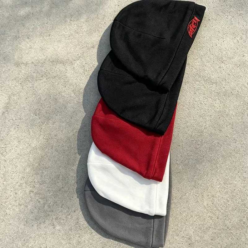 Y2K Fashionable Women Embroidered Letter Beanie Solid Color Knit Skullcap Warm Winter Hip Hop Streetwear Harajuku Hat Headwear S261017ZVL9