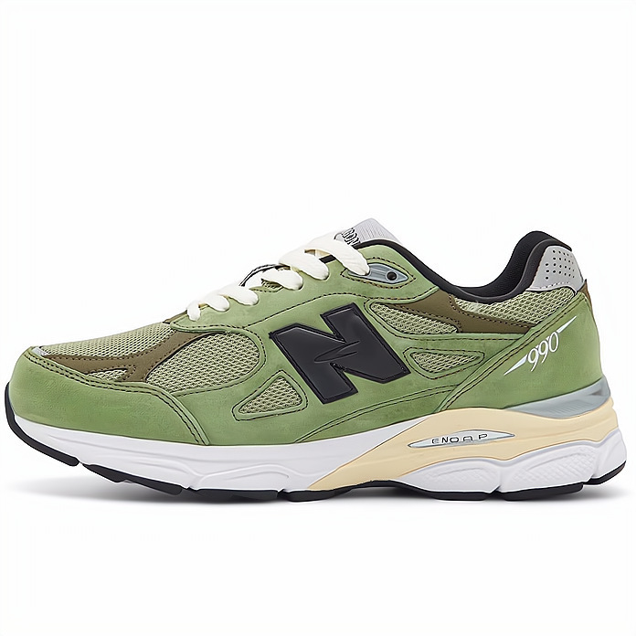 Premium Designer 990 series men's and women's grass green casual sports breathable classic retro running dad shoes