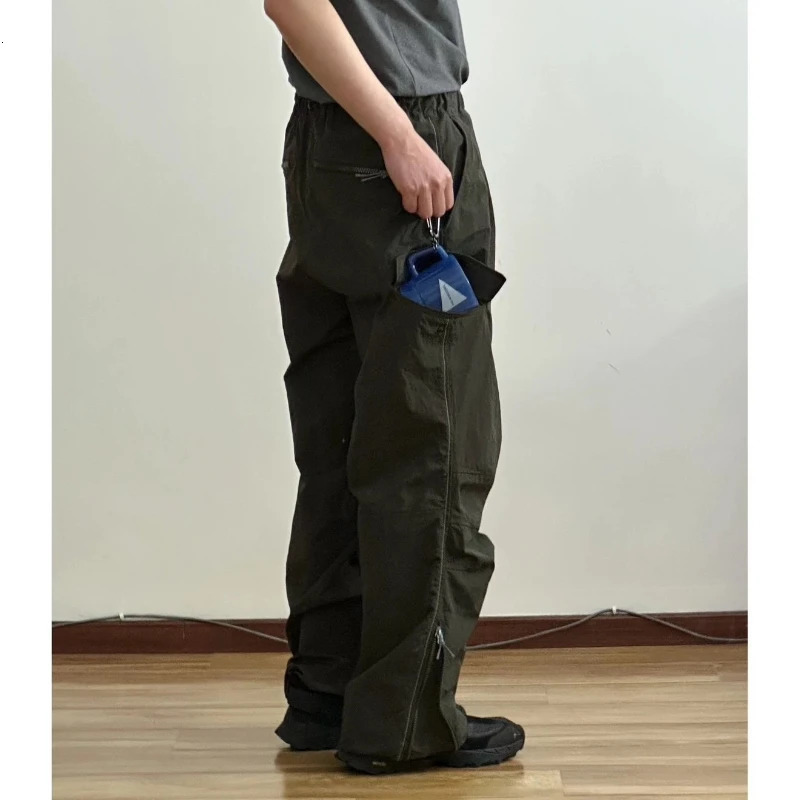 ROA x and wander Men Outdoor Hiking Cargo Pants Quick Dry Water Repellent Side Zip Adjustable Cuff Multi Pocket Casual Trousers 261017