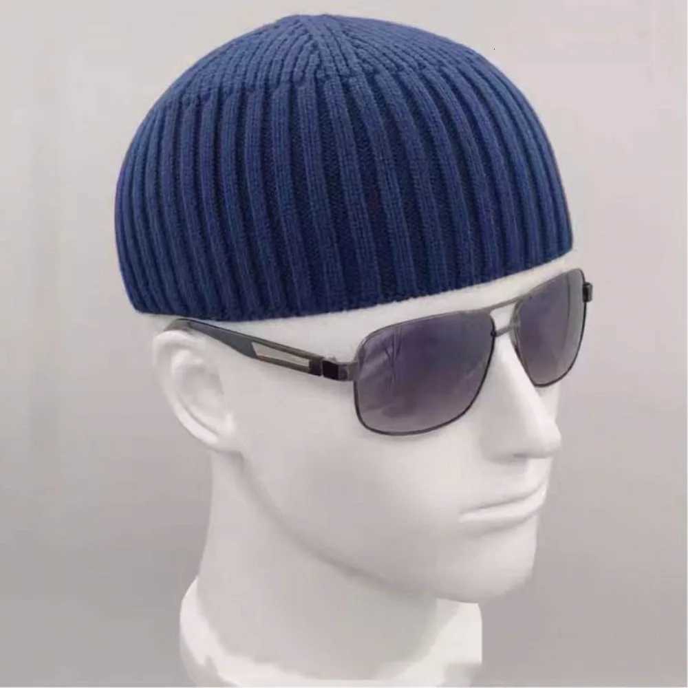 Beanie/Skull Caps Street Solid Color Knitted Cap Brimless Keep Warm Vintage Dome Hat Elastic Melon Beanie Cap Outdoor Winter Beanie Bonnet CapT26101
