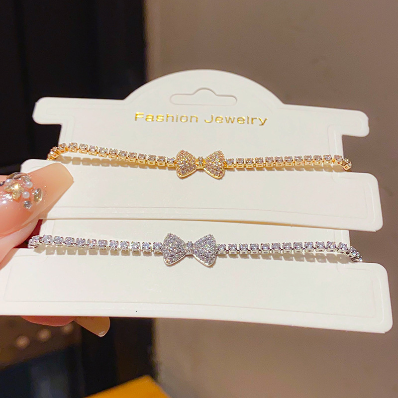 Bracelet à fermoir à nœud en Zircon, bracelet Vintage exquis haut de gamme élégant, bijoux minimalistes