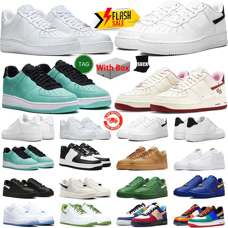 Designer 1 running shoes for men women one 1 flat sneakers vintage triple white black mens trainer sports with box size36-47
