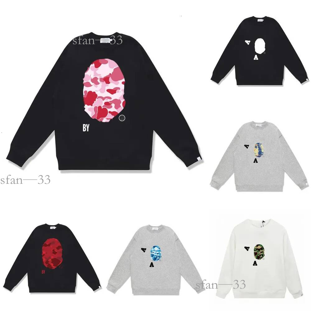 Bapelongsleeve Men's Sweater Camouflage Shark Letter Print Soft Breathable Loose Long Sleeve Pullover Street Travel Casual Daily Designer All M