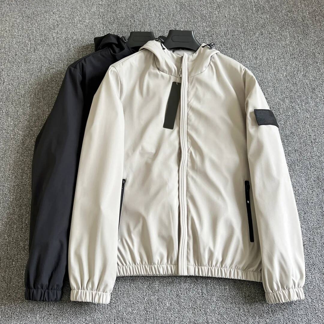 Mens stone Jacket Spring Autumn Pull Stone Coat Windrunner Fashion Hooded Jackets Outdoor Sports Outerwear Windbreaker Casual Zipper topstoney Coats