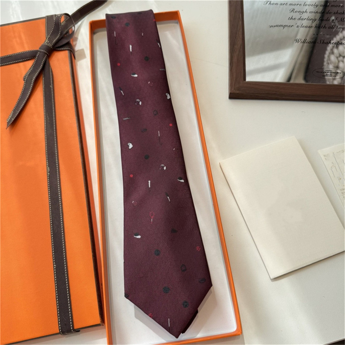 SS Neck Ties box New Mens Printed 100% Tie Silk Necktie black blue Aldult Jacquard Party Wedding Business Woven Fashion Design Tie 0944