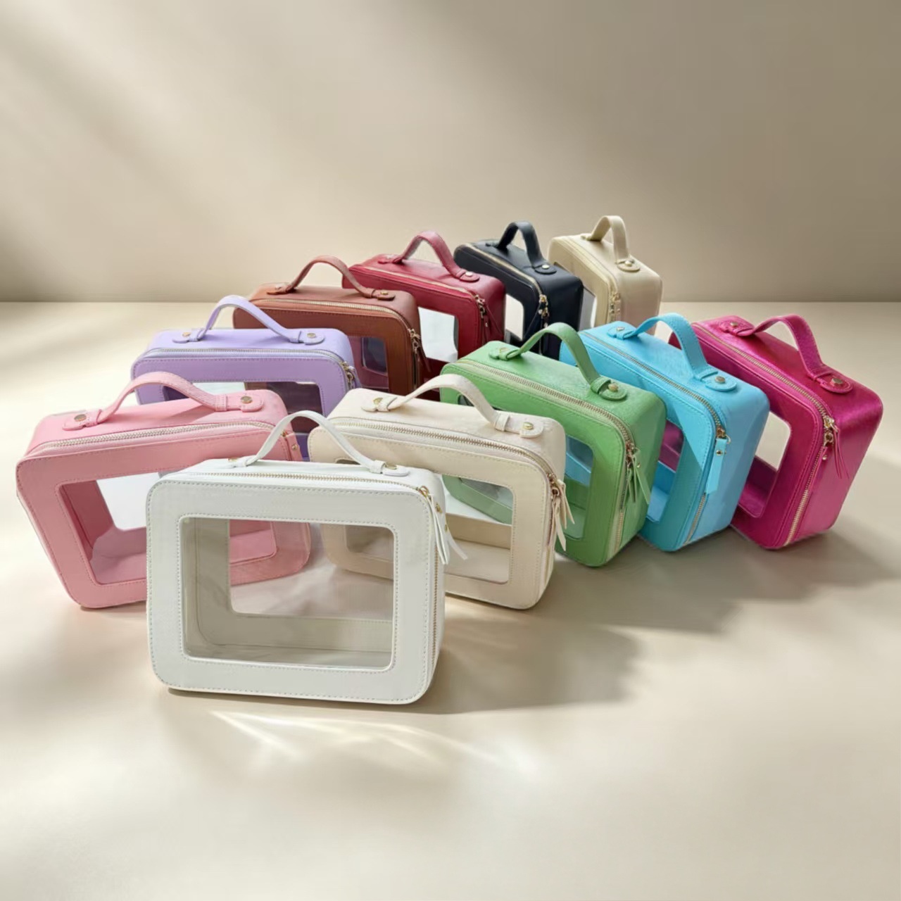 New fashion shaped makeup bag box women's light luxury handbag cosmetics storage box box high-end feel travel portable designer storage box toi