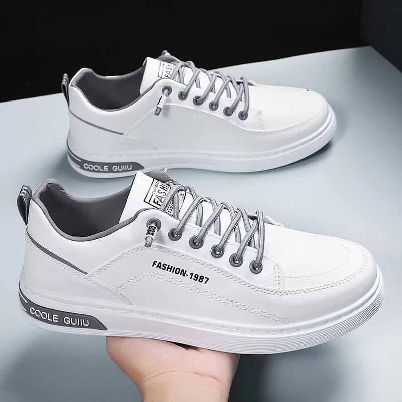 Casual Shoes Men's Casual Leather Sneakers Waterproof Vulcanized Shoes Men Comforthable Spring Sneakers Casual Shoes zapatos altos hombre H2610
