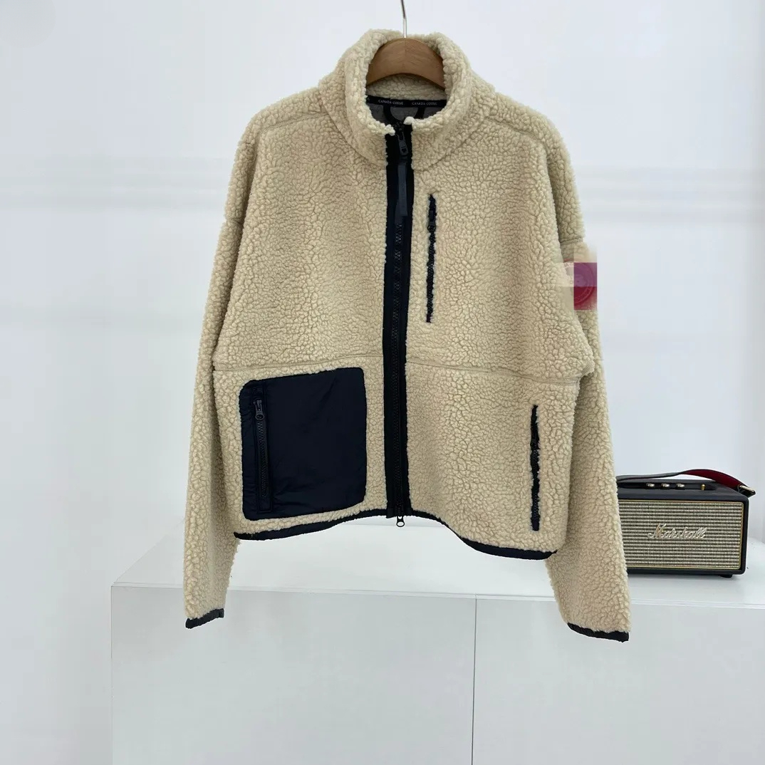 Canada Jacket Gooced Outdoors Women Designer Polar Fleece Jackets Leisure Thickened Collar Cotton Cardigan Outdoor Sport Warm Canada Jacket Goocepuf