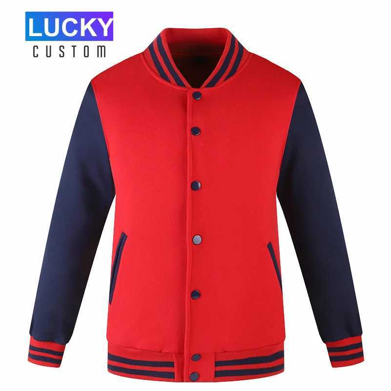 Wool Men's Men's Blends Jackets Men's Long Sleeve Baseball et Customized Embroidery Printed College Style Warm And Comfortable Outerw