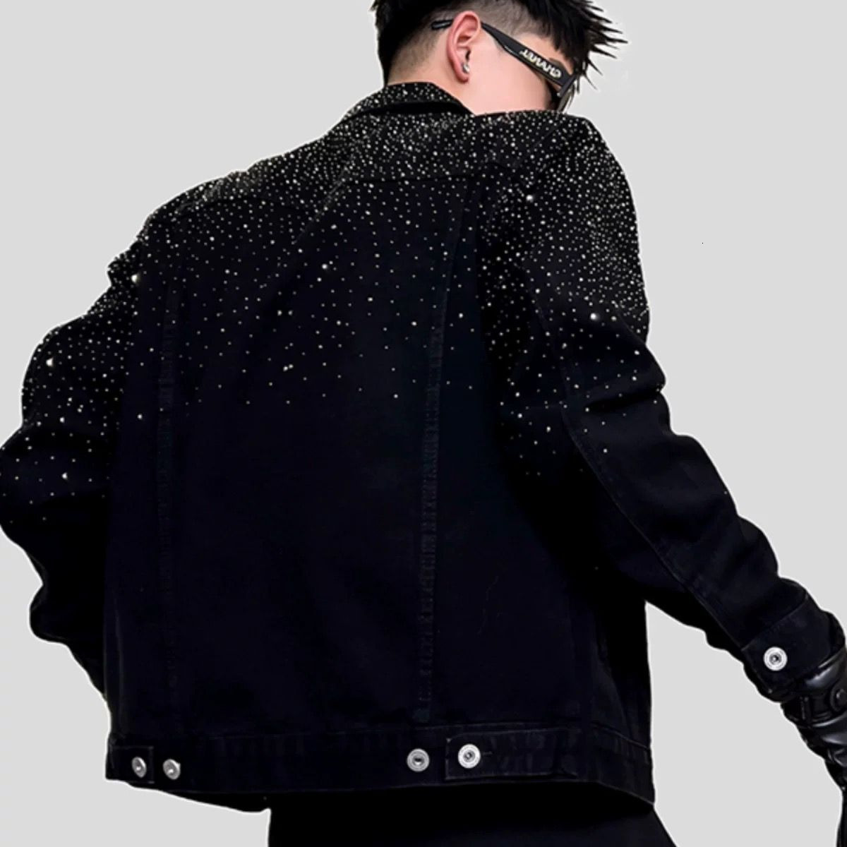 Designer Jacket Luxury Men's High Grade Heavy Industry Super Flash Hot Diamond Denim Coat Youth Trendy Brand Wear Resistant Slimming Outdoor Ca