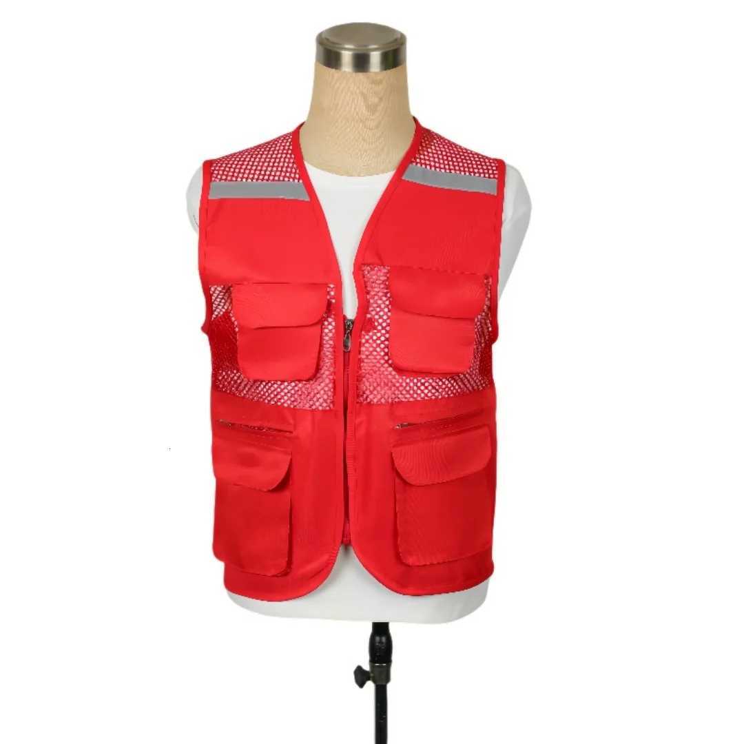 Mesh Men's Vests 2025 Thin Vest Outdoor Sports for Jackets Bigsize Sleeveless Vest Multi Pockets Casual Work Wear Camping Fishing VestsW261017