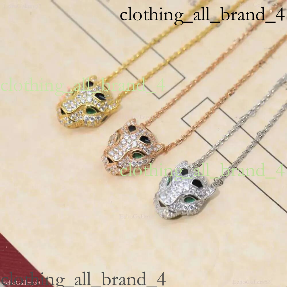 Nail Desginer Leopard With Gold Plated Love Men Women Pendant Necklaces Luxury Jewelry Carteied Necklace 31A
