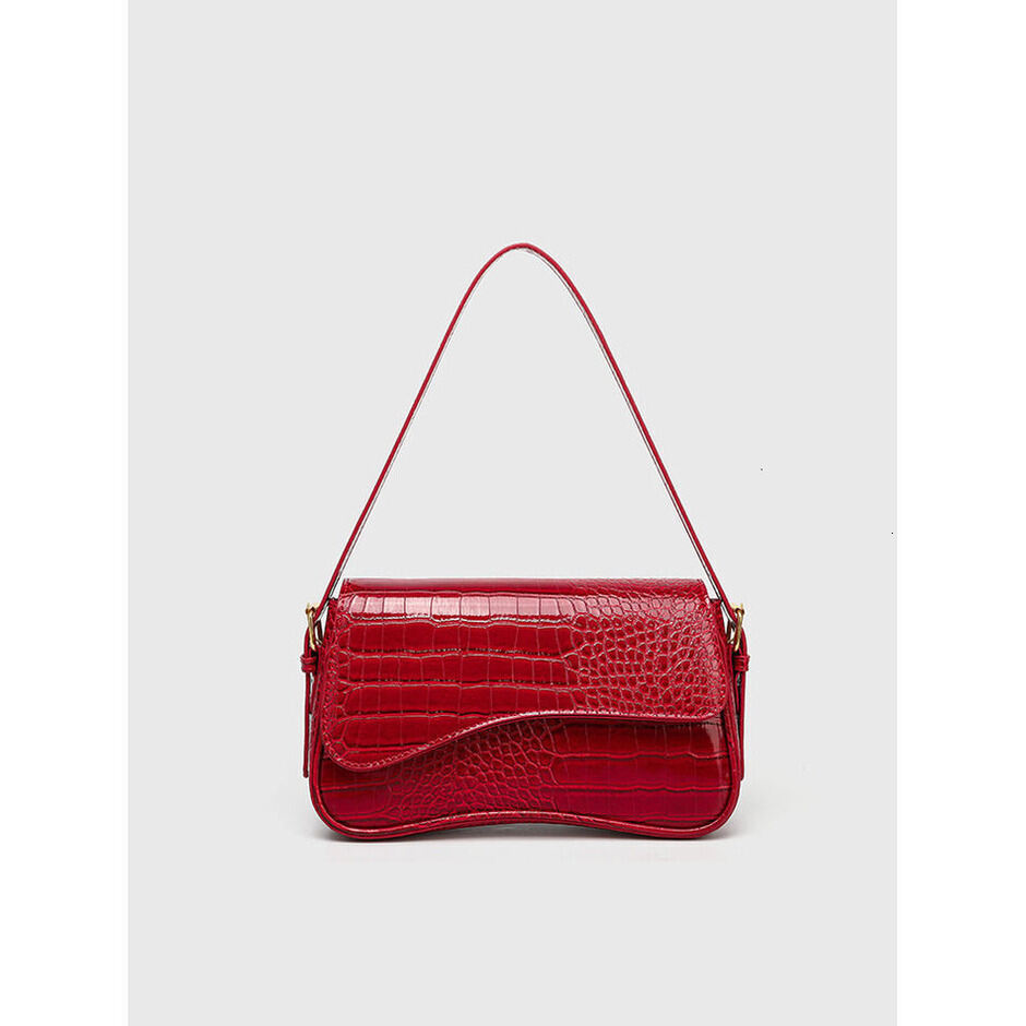 2026 Winter New French Style Crocodile Pattern Underarm Bag For Women Versatile Ladies Commuter Shoulder Crossbody Handba Light Luxury Daily Shoulde