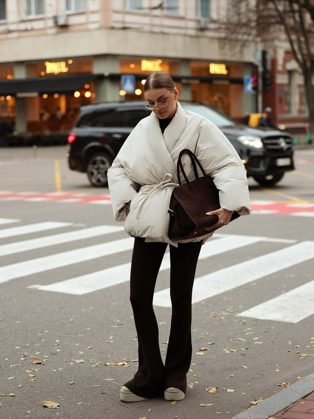 Women Puffer Down Jacket Coat Women Stand Collar Puffer Cotton Coat Loose Long Sleeve Warm Waist Tie Belted Coats 2026 Casual Thick Winter Street Ou