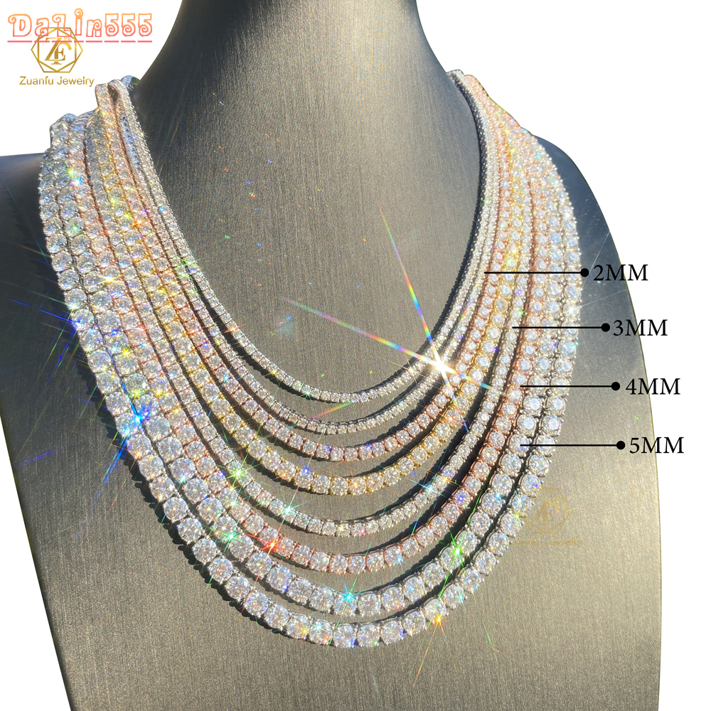 10K Gold Jewelry 2mm 3mm 4mm Tennis Chain D VS1 HPHT CVD Lab Grown Bracelet